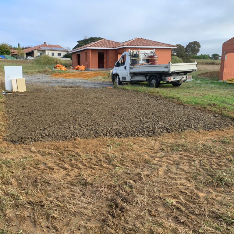 Acces chantier LTP40 Terrassement Landes